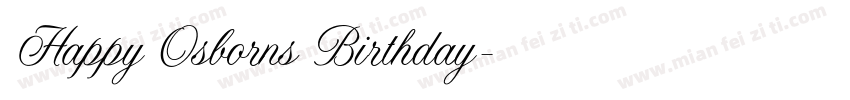 Happy Osborns Birthday字体转换